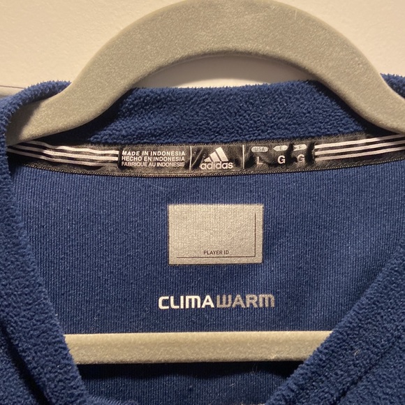 adidas Notre Dame Fighting Irish ClimaWarm Fleece Long Sleeve Blue. Men’s Large - Picture 7 of 9